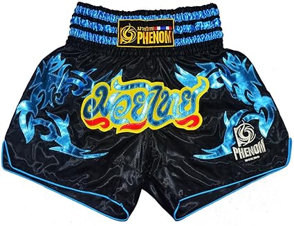 Amazon.co.jp: PHENOM フェノム ムエタイパンツ#13 黒スカイブルー