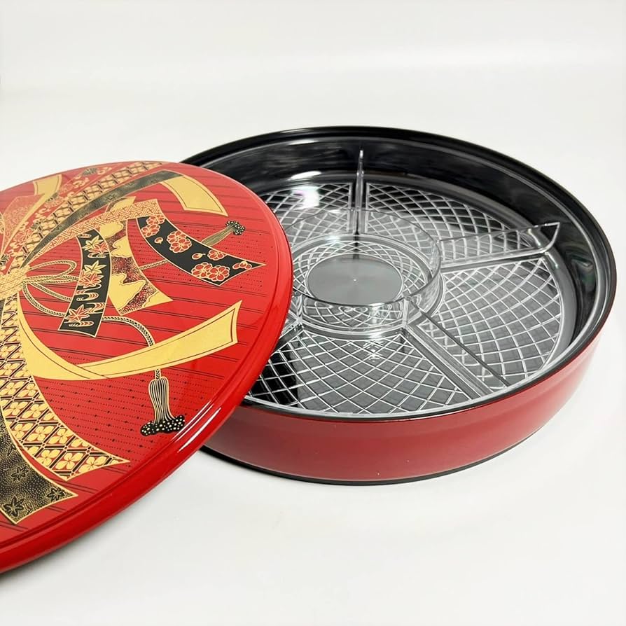 Amazon.co.jp: 中谷兄弟商会 山中漆器 10.0寿司桶(中子付)朱 のし 33