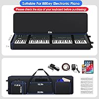 Amazon.co.jp: Aleemin 88キーキーボードケース キャスター付き (53