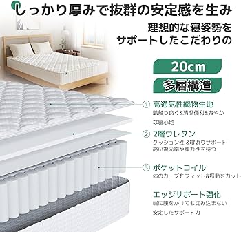 Amazon.co.jp: 【VIGOR】Novilla マットレス シングル やや硬め 厚さ