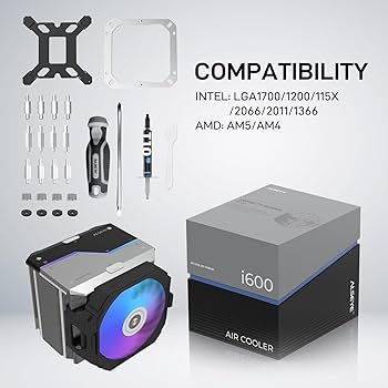 Amazon.com: ALSEYE i600 Dual Tower CPU Air Cooler 260W TDP 6 Heat