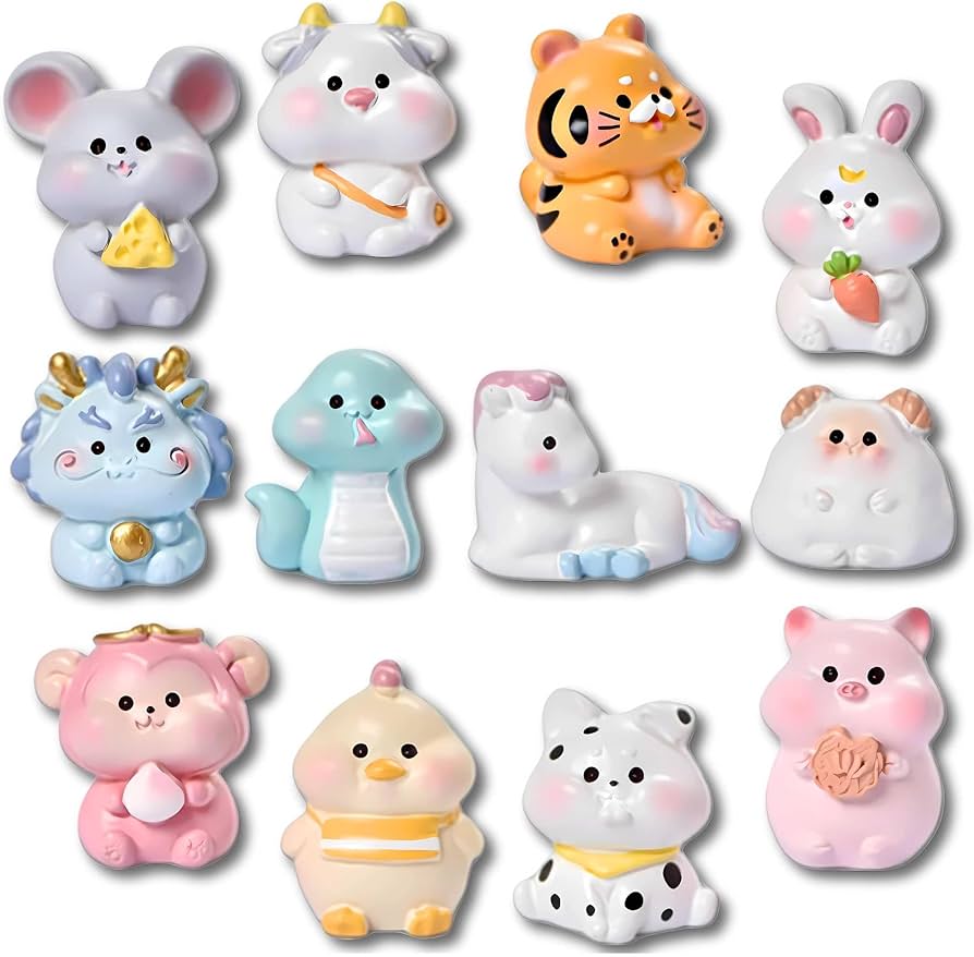 Amazon.co.jp: WATASHINO 動物 フィギュア 十二支 ミニチュア MIN01 龍