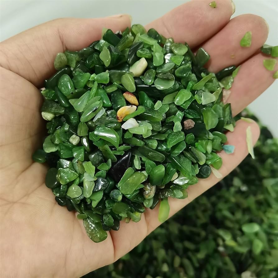 Amazon.co.jp: 天然石 天然グリーンジャスパー石研磨不規則なタンブル