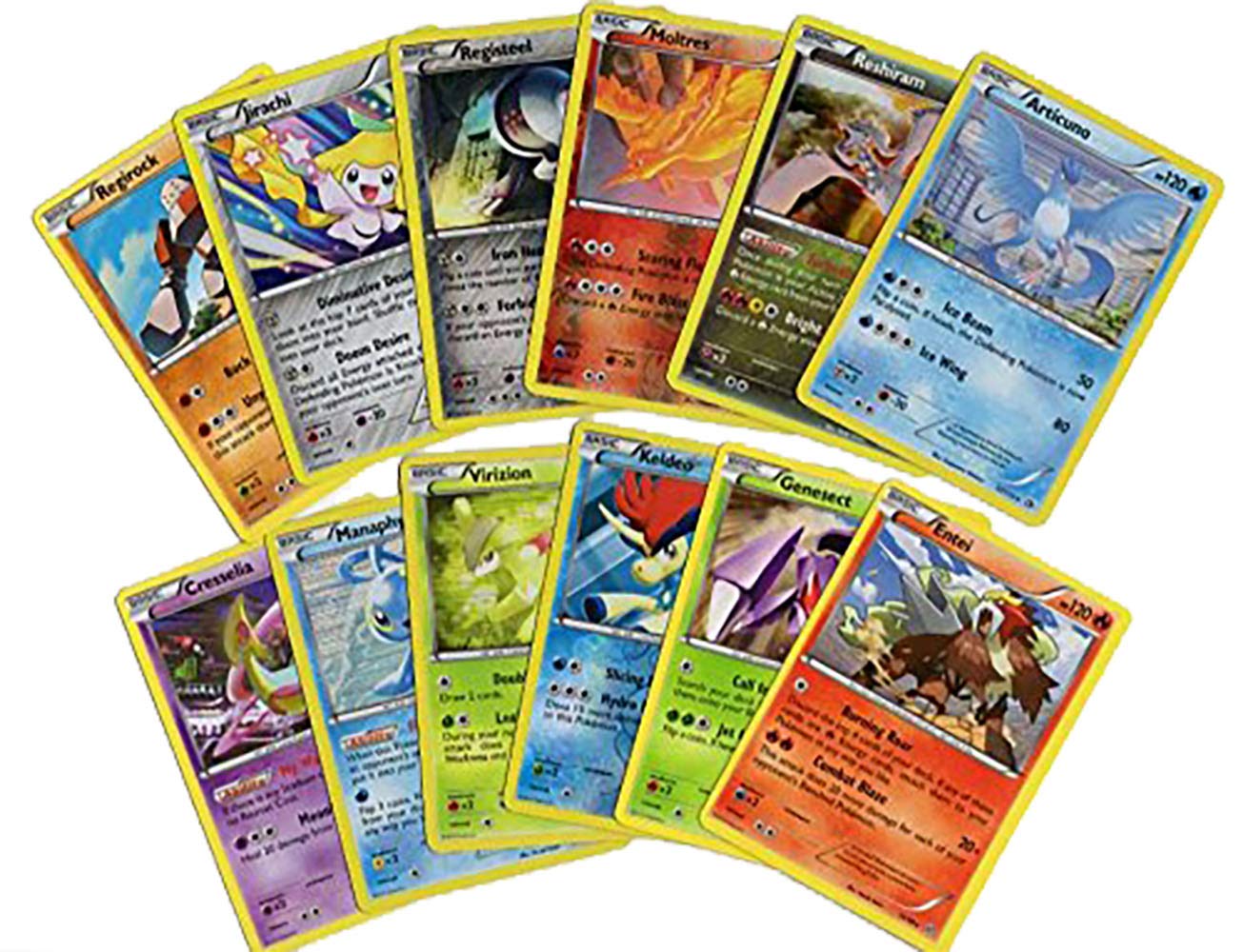 Legendary & Mythical Pokemon 12 Cards Lot - Includes Rares & Holos