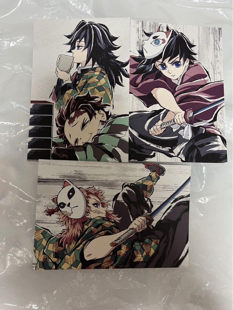 Amazon.co.jp: 全集中展 鬼 滅 ポストカード 冨岡義勇 錆兎 3枚セット