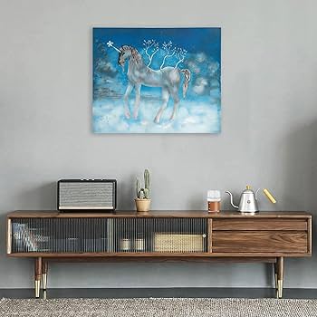 Amazon.co.jp: サルバドール・ダリ「元気な馬」キャンバス絵画