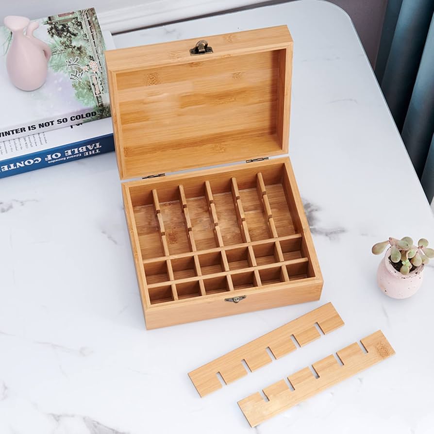 Amazon.co.jp: Pure Vie 竹製 エッセンシャルオイル 収納ケース 精油