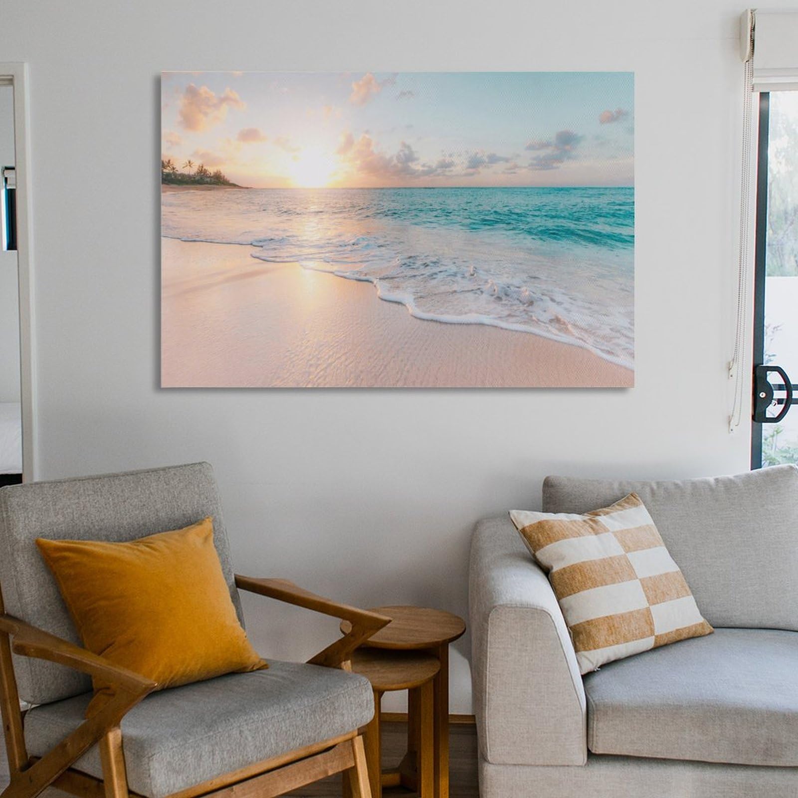 Amazon.co.jp: 海の絵 海辺 風景写真 海 絵画 静物の風景 ビーチ 海 空