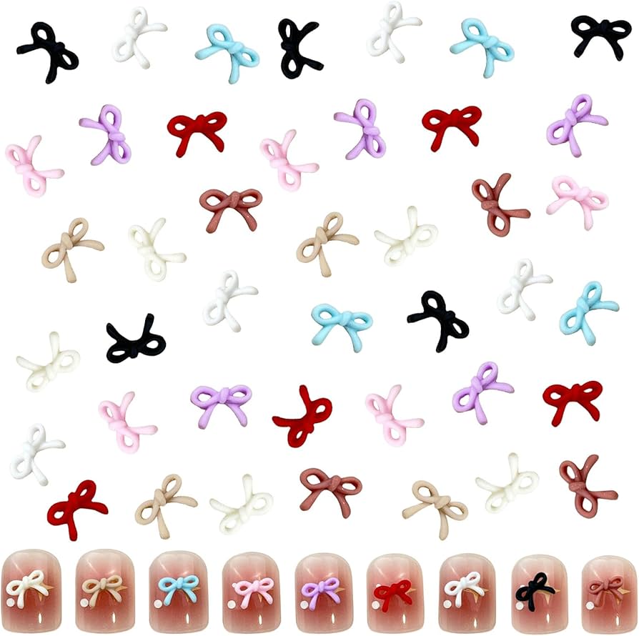 Amazon | Tidyworm ネイルパーツ リボン 100個セット 3D 立体 リボン