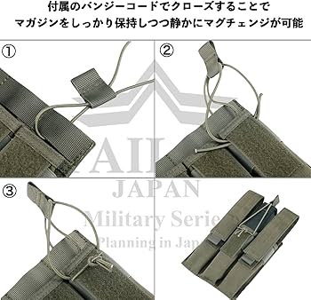 Amazon.co.jp: 【TAILOR JAPAN】サブマシンガン 三連 マガジンポーチ
