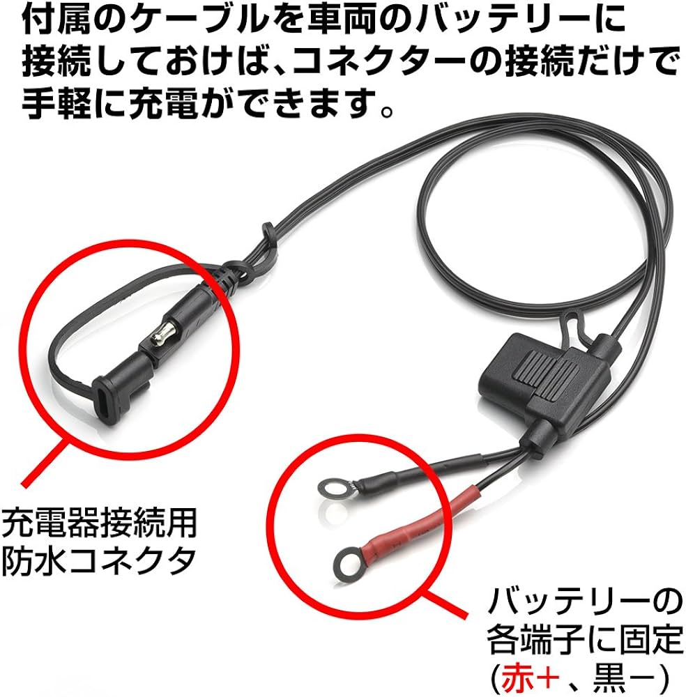 Amazon.co.jp: (STRAIGHT/ストレート) バッテリー充電器 バイク