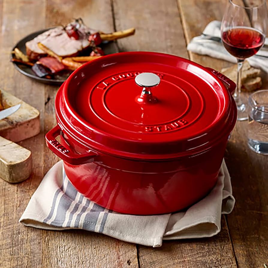 Amazon.co.jp: Staub 鋳鉄製 5.5-qt ラウンド ココット 5.5クォート