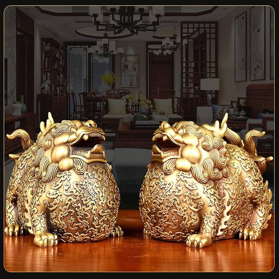 Amazon.co.jp: LIN-WELL 貔貅 ヒキュウ 雄雌セット 一対 2体セット