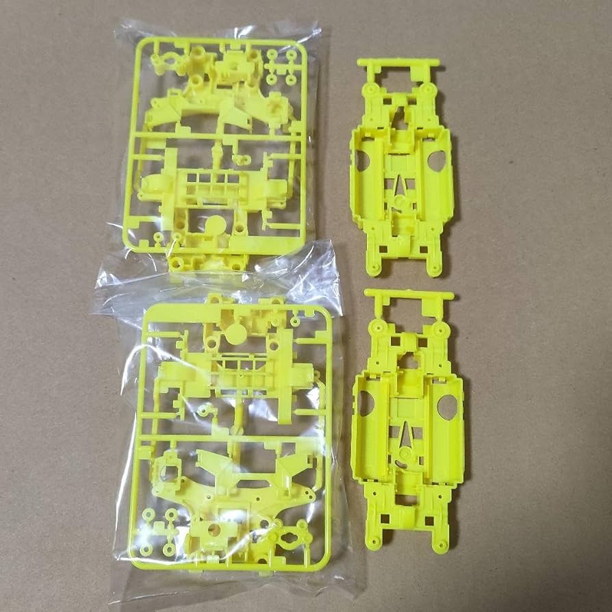 Amazon | ミニ四駆 MSシャーシ 蛍光イエロー 2セット 通販