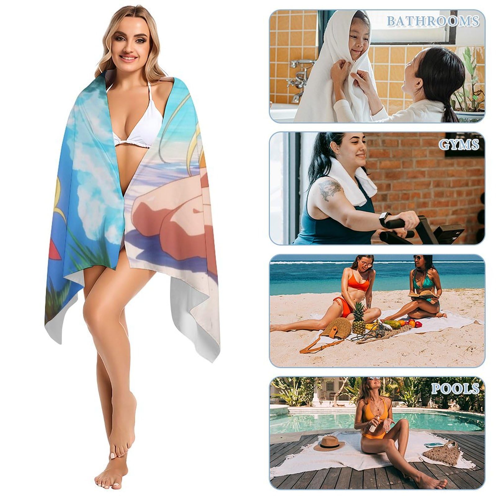 Amazon｜美少女戦士セーラームーンバスタオル、スポーツタオル 家庭用