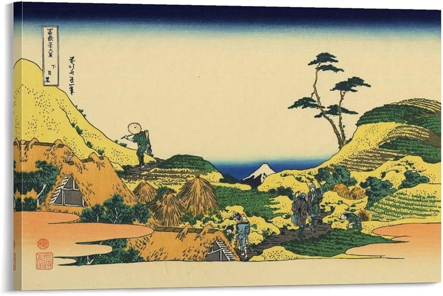Amazon.co.jp: 絵画 日本の田舎の生活風景インテリア 絵画 日本の