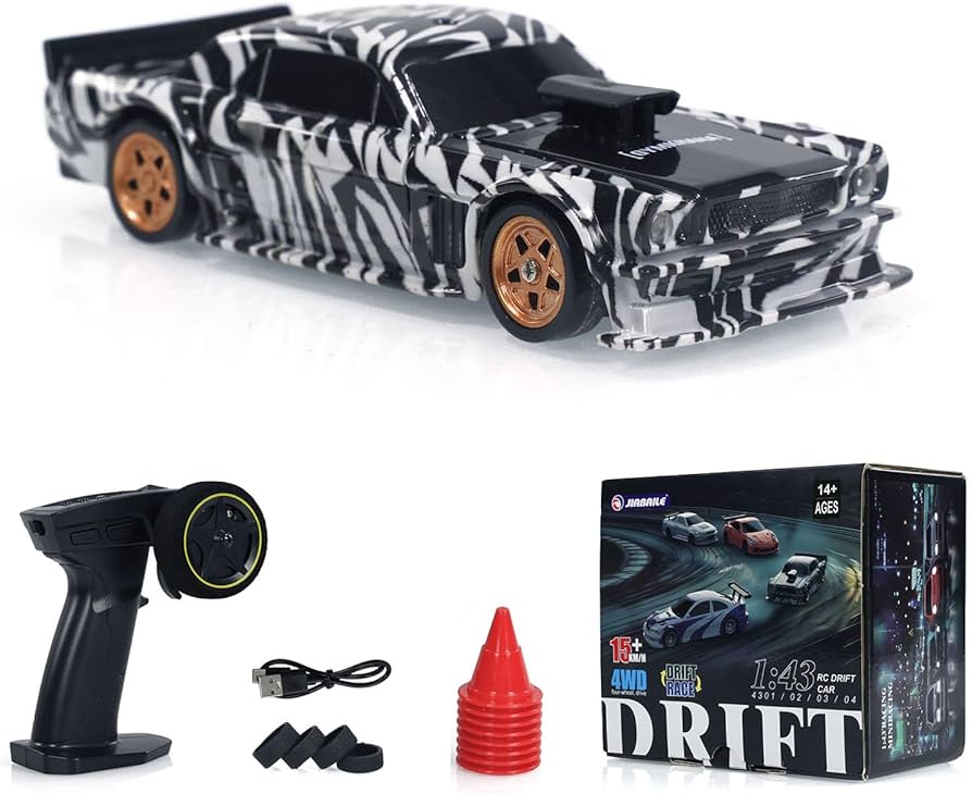 Amazon.com: wheelfun 1/43 Scale Drift 4WD Racing Car RC Full