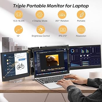 Amazon.co.jp: JJTechGiant トリプルポータブルモニター ノート