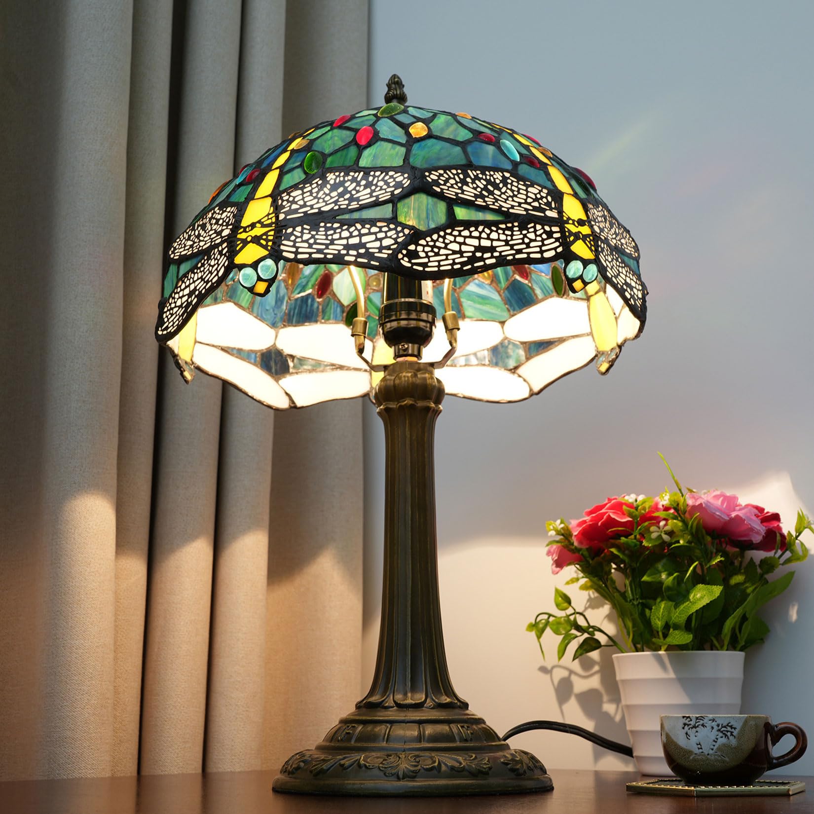 Amazon.co.jp : Byrotson ティファニーランプステンドグラストンボ