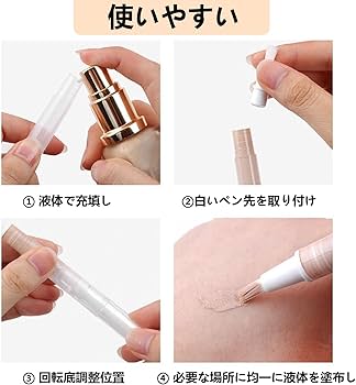 Amazon.co.jp: ツイストペン【10本入り】5ml ネイルブラシペン 空の