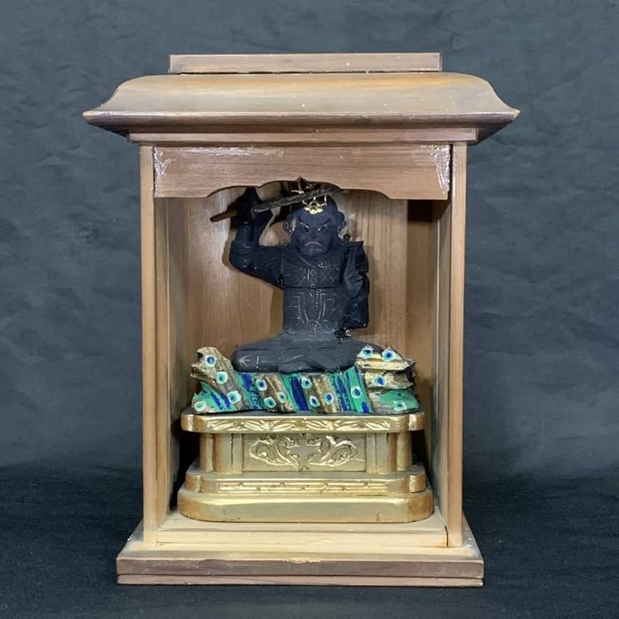 Amazon｜時代隠れキリシタン仏像能勢妙見山妙見菩薩玉眼金象嵌仏教美術