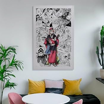 Amazon.co.jp: 鬼滅の刃コミックポスター - 童磨 キャンバス 芸術 壁