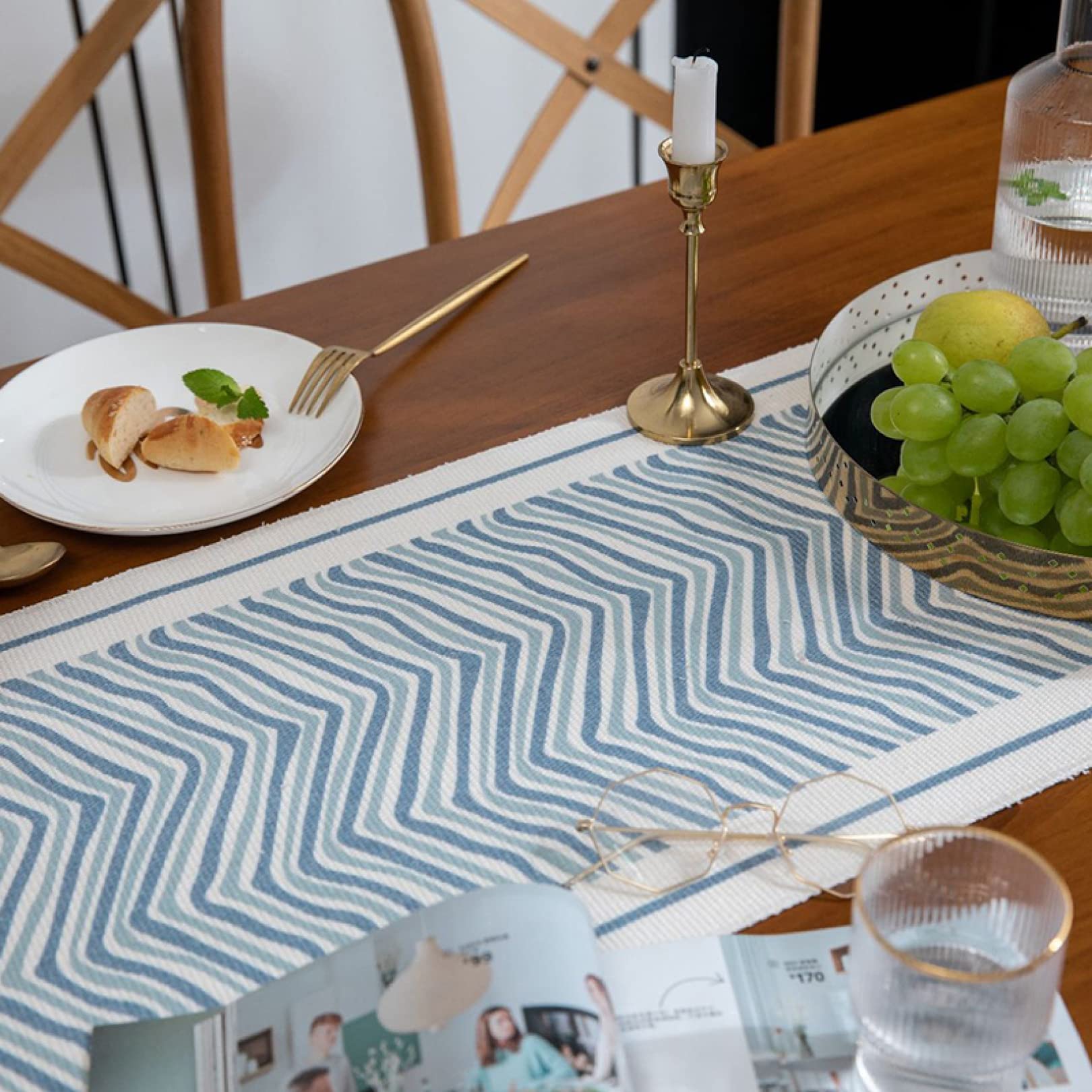 Amazon｜テーブルランナー 35*180 テーブルセンター 長方形 タッセル