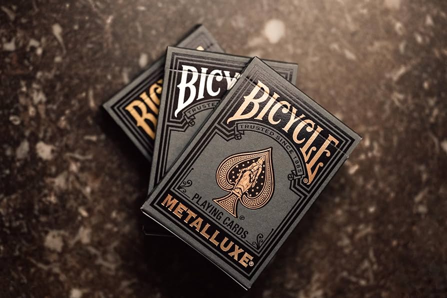 Amazon.co.jp: Bicycle Black Metalluxe 3パックセット - ゴールド