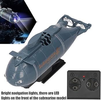 Amazon.co.jp: XinDe ミニRC潜水艦、ラジコン原子力潜水艦玩具、LED