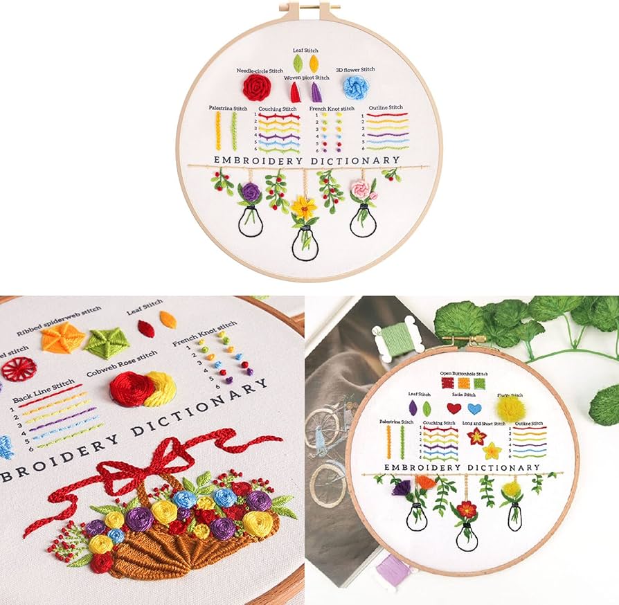 Amazon | Xzmzbxzb 刺繍スターターキット 詳細な説明書付き クロス