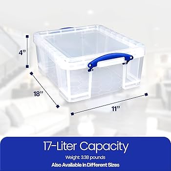 Amazon.com: Really Useful Box 17 Liter Plastic Storage Bins with