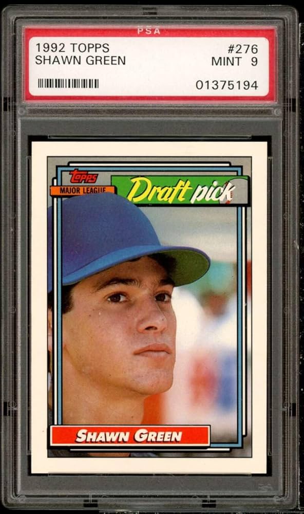Amazon.com: Shawn Green Rookie Card 1992 Topps #276 PSA 9