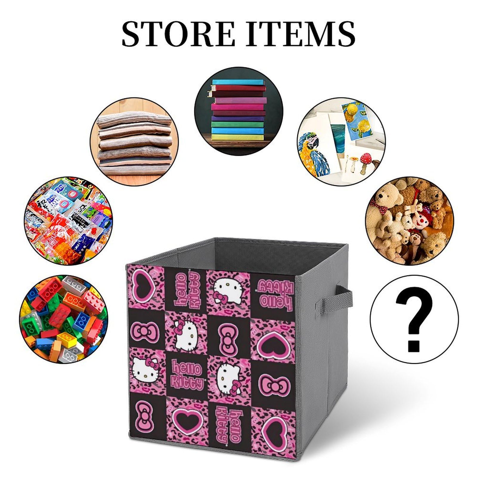 Amazon｜ハローキティ ヒョウ柄 収納ボックス 収納ケース 整理用