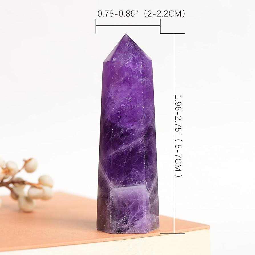 Amazon.co.jp: WUYOUSHI 1個 ドリームアメジスト 天然クリスタルタワー