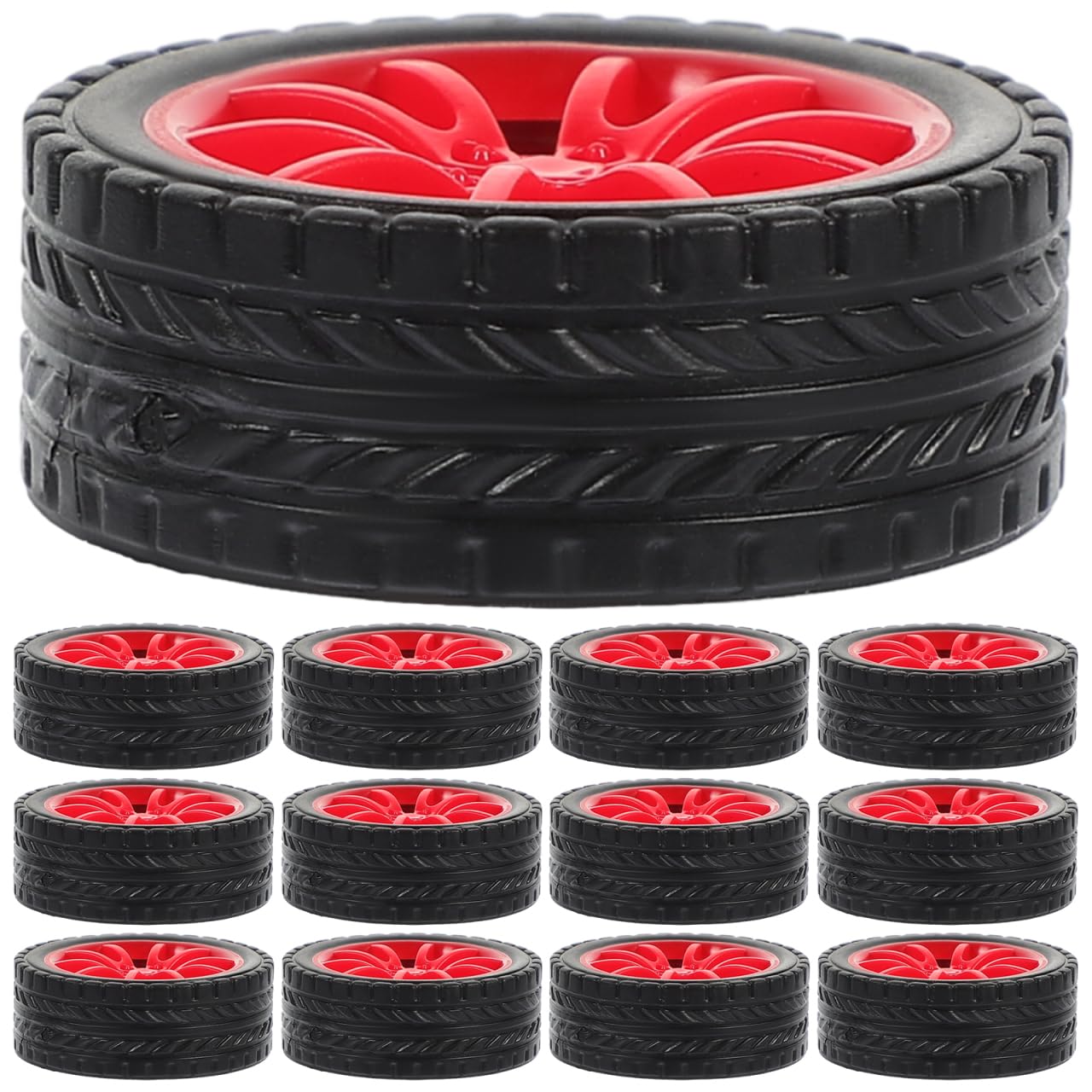 Amazon | OATIPHO 20個セット キッズdiy用おもちゃ車輪 ゴム製交換