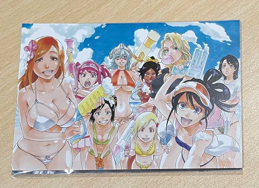 Amazon.co.jp: BLEACH EX. 原画展 ポストカード 水着 織姫 ルキア