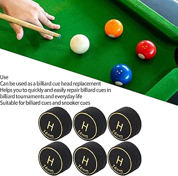 Amazon.co.jp: ビリヤード タップキューヒント 6個/14mm PU素材 滑らか