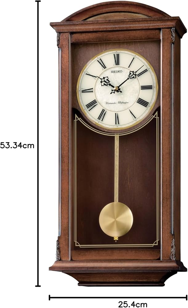 Amazon.co.jp: Seiko アーチ型壁掛け時計 振り子とデュアルチャイム
