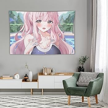 Amazon.co.jp: タペストリー 聖園ミカ ブルアカ 大判 おしゃれ