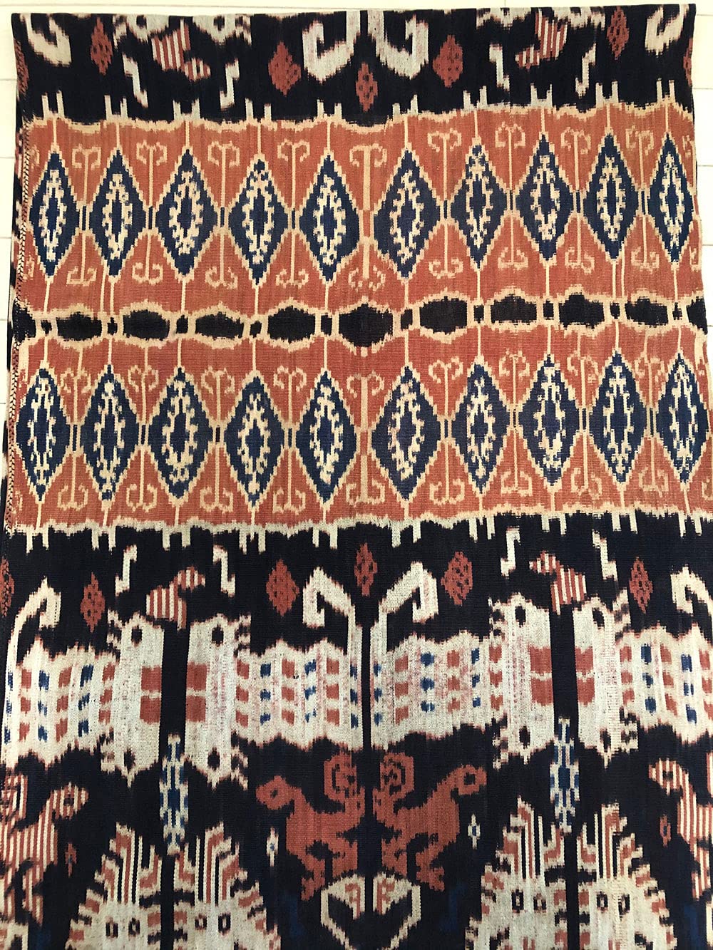 Amazon｜イカット スンバ島 インドネシアの本物 アンティーク 絣織物