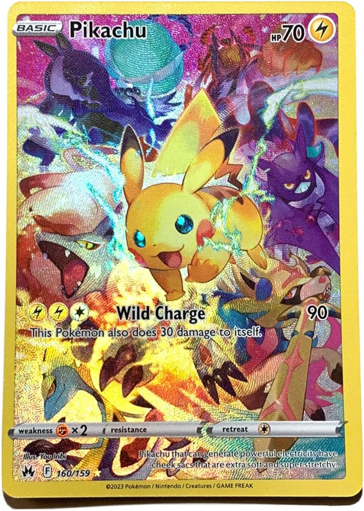 Amazon.co.jp: ポケモン ピカチュウ 160/159 王冠天 シークレットレア