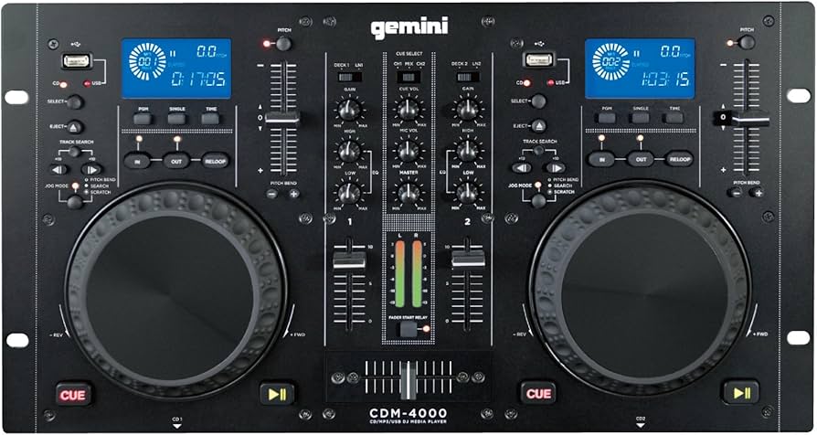 Amazon | GEMINI MP3 / CD DJ ワークステーション デュアルCDJ PLAYER+