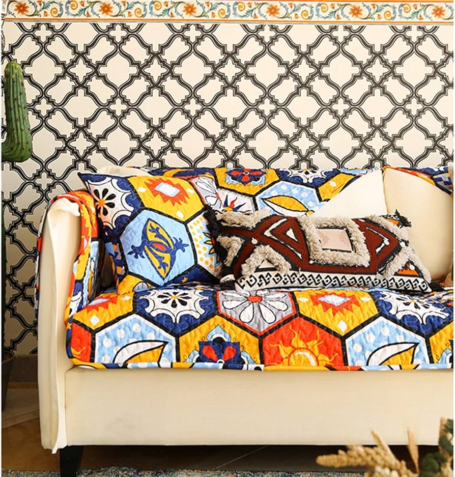 Amazon｜ソファーカバー マルチカバー モロッコ柄 北欧 欧米風 モダン