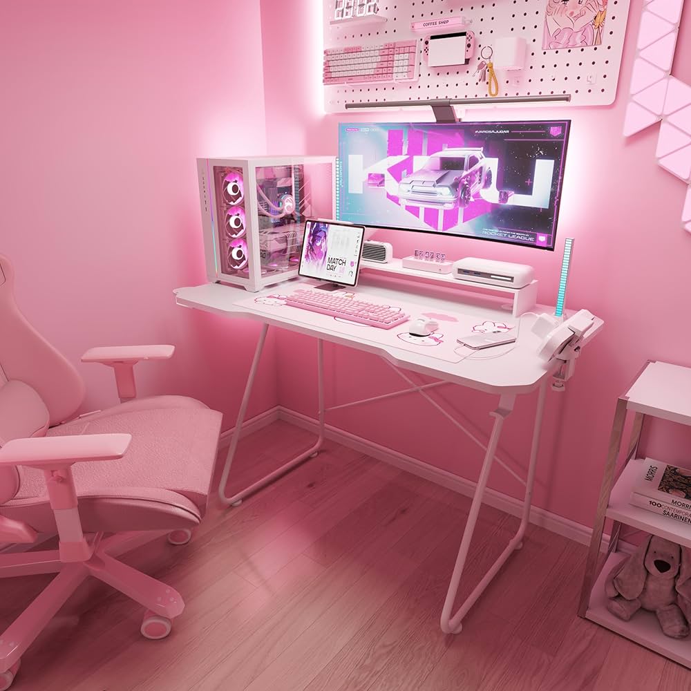 Amazon.co.jp: DMM.make ゲーミングデスク ベーシックモデル 幅112cm