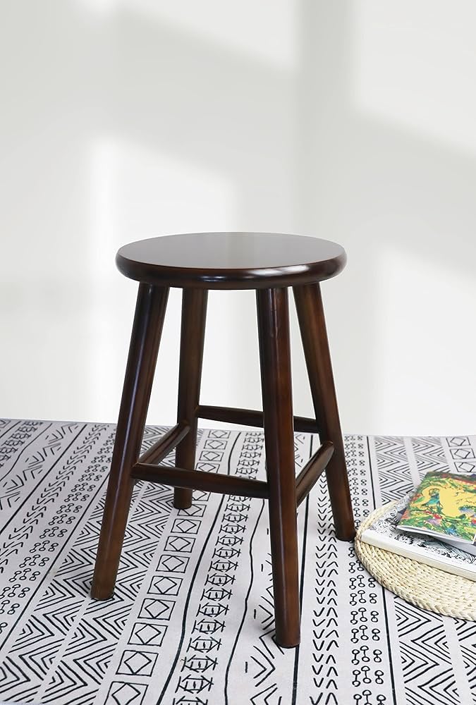 Amazon.co.jp: スツール 天然木 ウッドスツール 丸型 椅子 木製