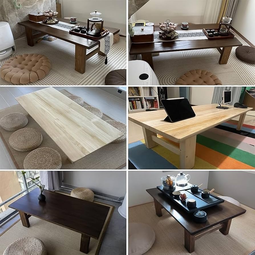 Amazon.com: ZENCIX Low Coffee Table for Sitting on The Floor