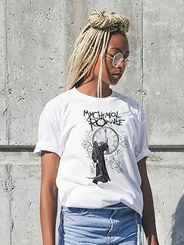 Amazon.com: 2Bhip My Chemical Romance Fire Time Mens White Short