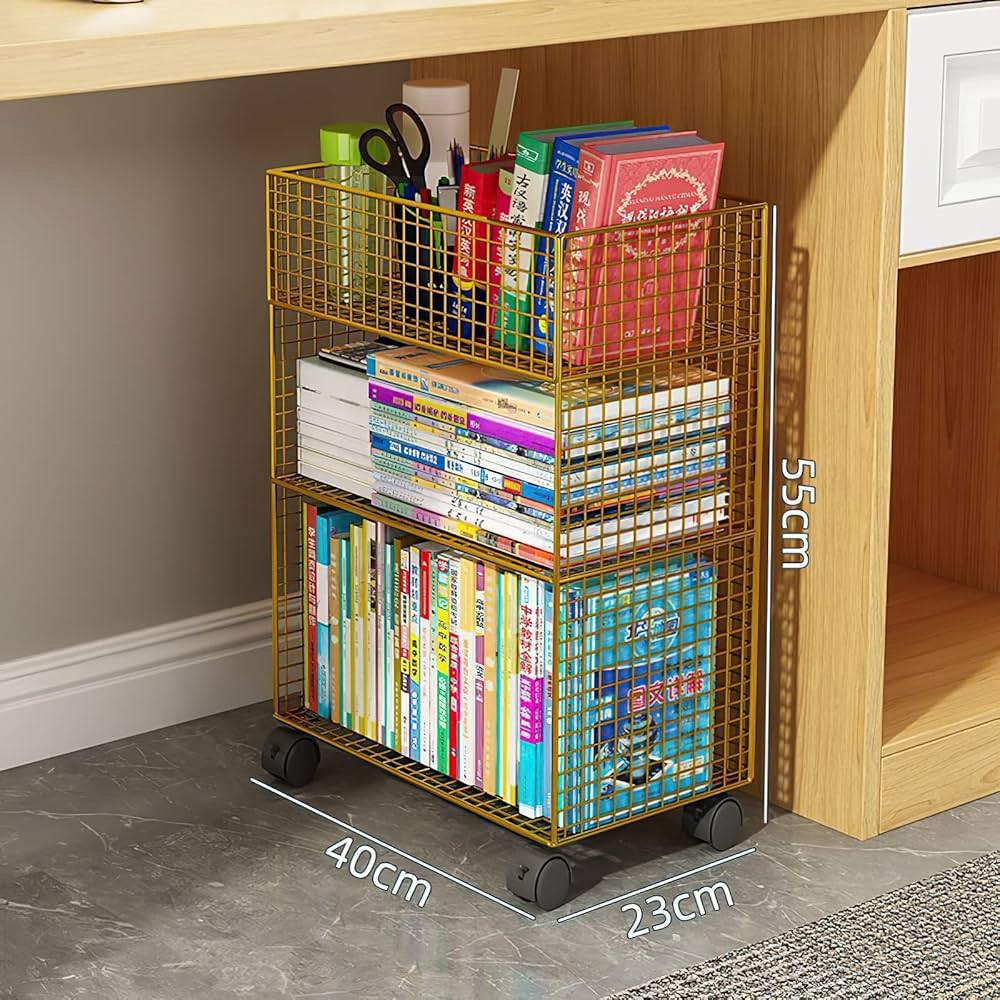 太郎】マガジンラック・ブックシェルフ 本棚 ワゴン レトロ 太郎