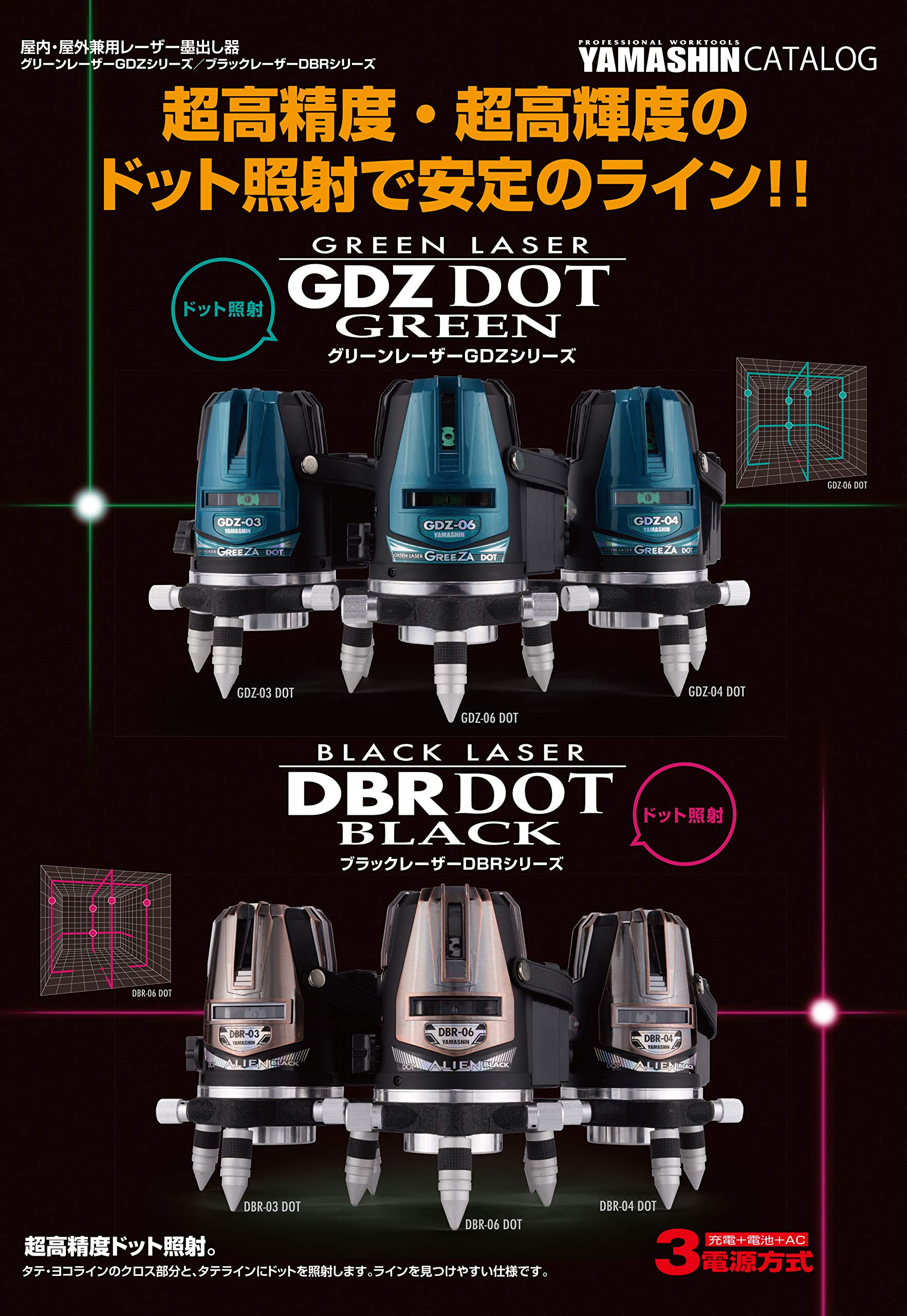 Amazon | 山真製鋸(Y'sGOD JAPAN) グリーンレーザードット照射墨出し器