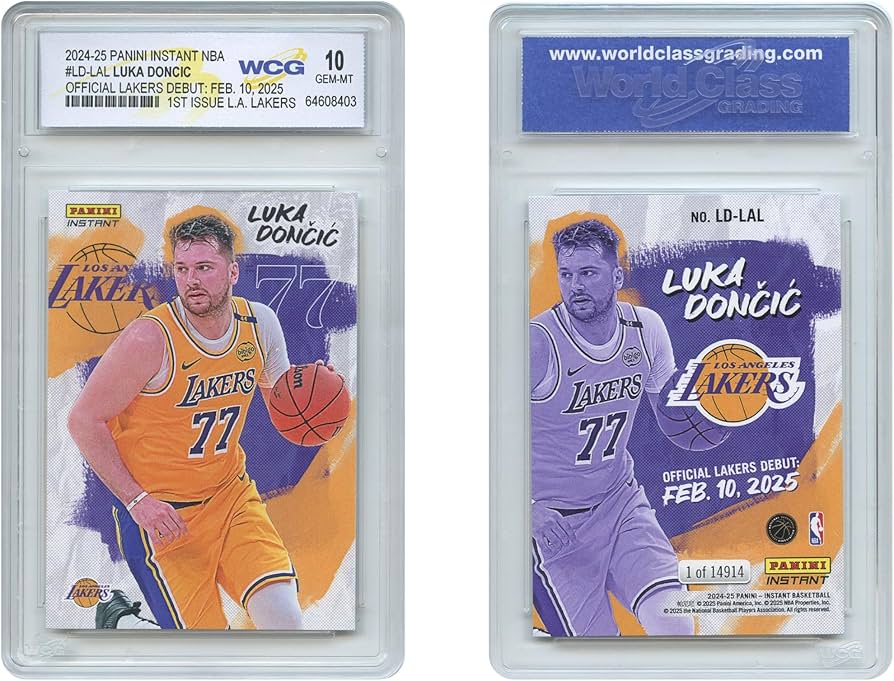 Amazon.com: 2025 Panini Luka DONCIC Official Lakers Debut 1st